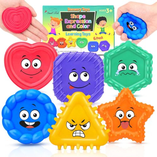 Sensory Toys for Kids Toddlers – Social Emotional Feelings Toys for Special Needs, Texture Shapes Learning Tactile Toy Preschool Classroom Must Haves, Calm Down Sensory Toys for Autistic Children
