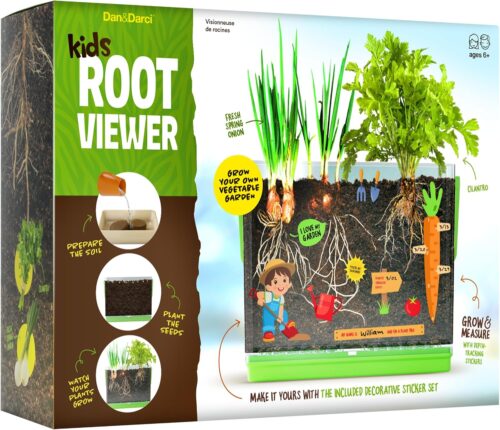 Root Viewer Kit for Kids – Easter Gifts – Grow Your Own Plant for Boys & Girls – Science STEM Toy & Craft Growing Kits for Ages 4-8 Birthday Gifts for Boy, Girl 4, 5, 6, 7, 8, Year Old – Gardening Toy