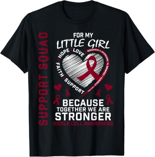 Sickle Cell Awareness Shirt Little Girl Support Group Shirts T-Shirt